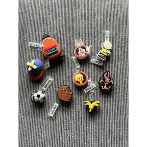 New Crocs Jibbitz Mixed Lot Shoe Charms Looney Tunes Sports Charlie Brown Unisex